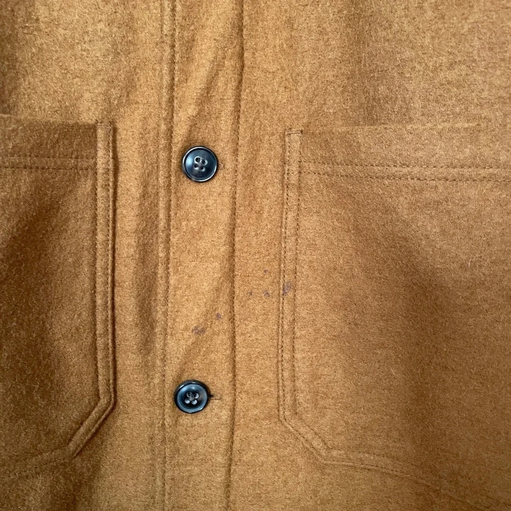 Banana Republic Mens Wool Blend Chore‎ Coat Jacket Brown Large L Utility Shacket